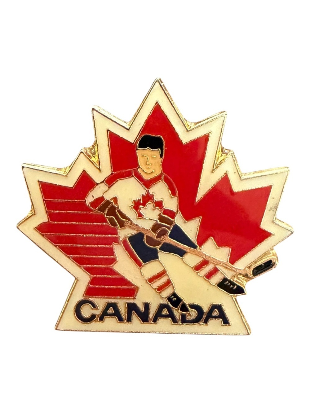 VTG 1987 Canada Cup Team Canada Hockey Enamel Lapel Pin 2.5cm